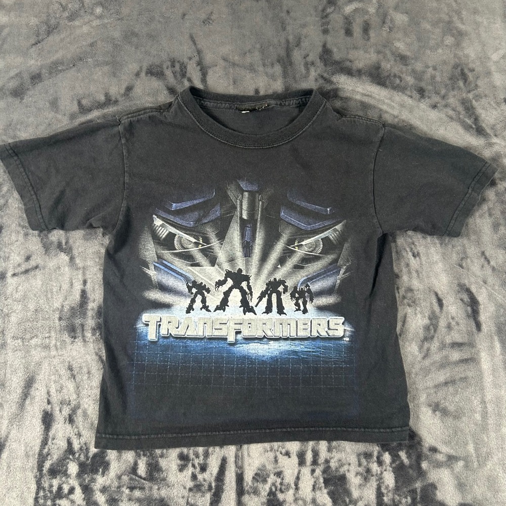 Transformers Graphic T-Shirt Boys Size XS Black Short Sleeve Autobot Movie Tee